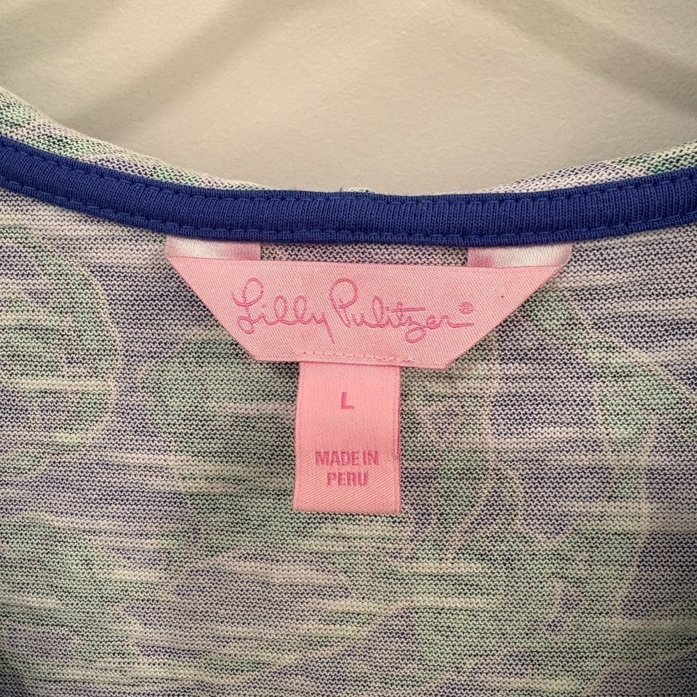 Lilly Pulitzer Noelle Hooded Coverup Tunic in Loopy Elephants Size Large - Picture 3 of 14